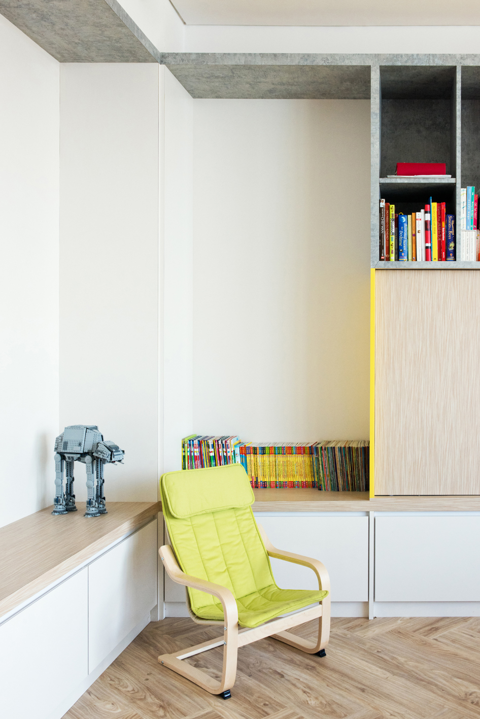 Cozy reading book with a mini lounge chair