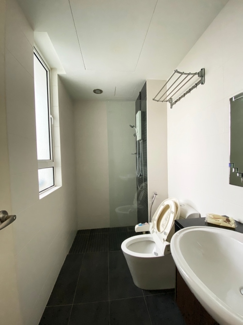 Renovation progress of a bathroom