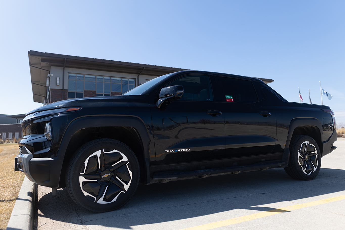 Black Chevy EV Truck