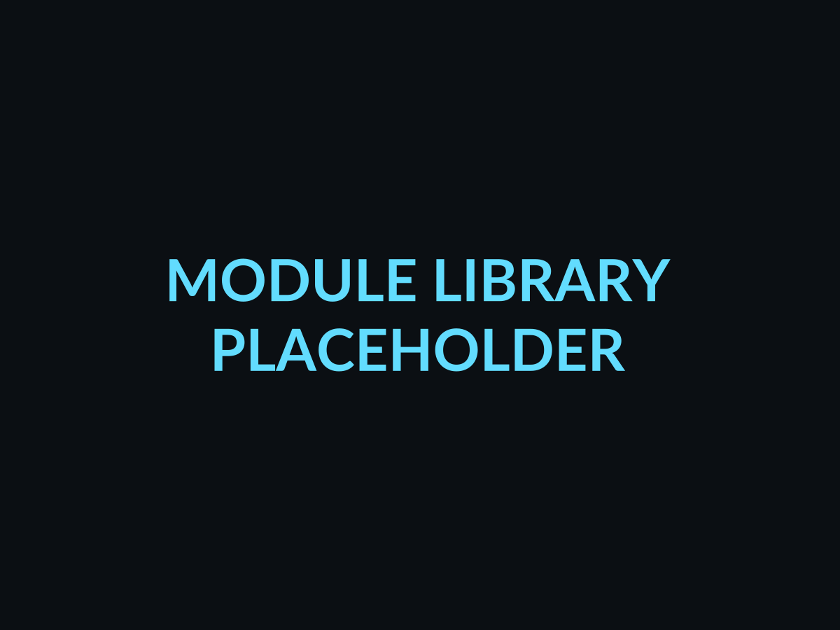 Placeholder image: Workstation module library