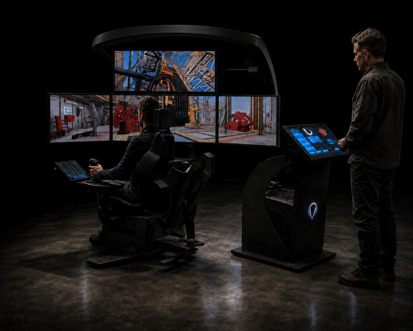 Operator and instructor training with the Endeavor X2 four-display configuration