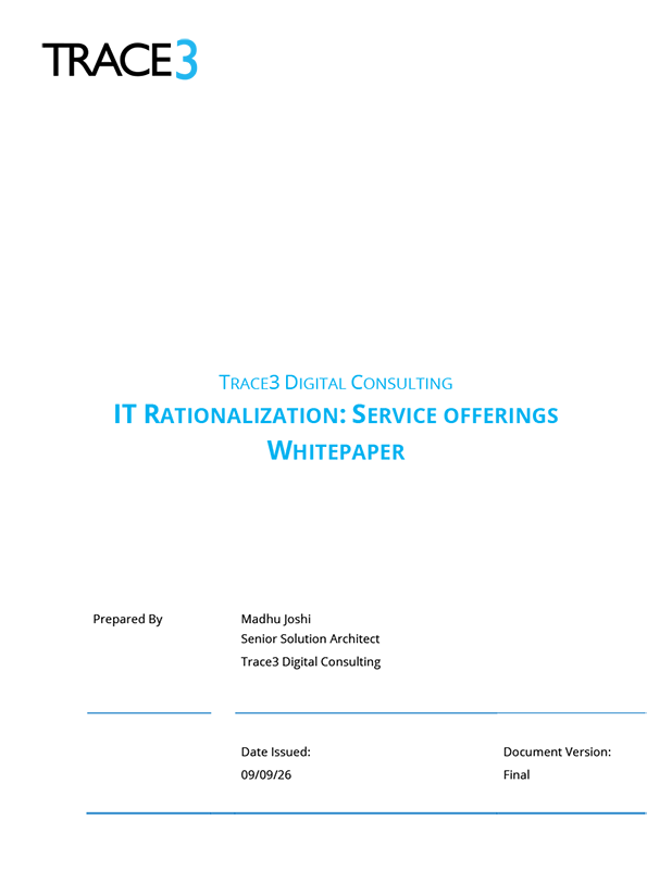 White Paper - IT Rationalization: Service Offerings