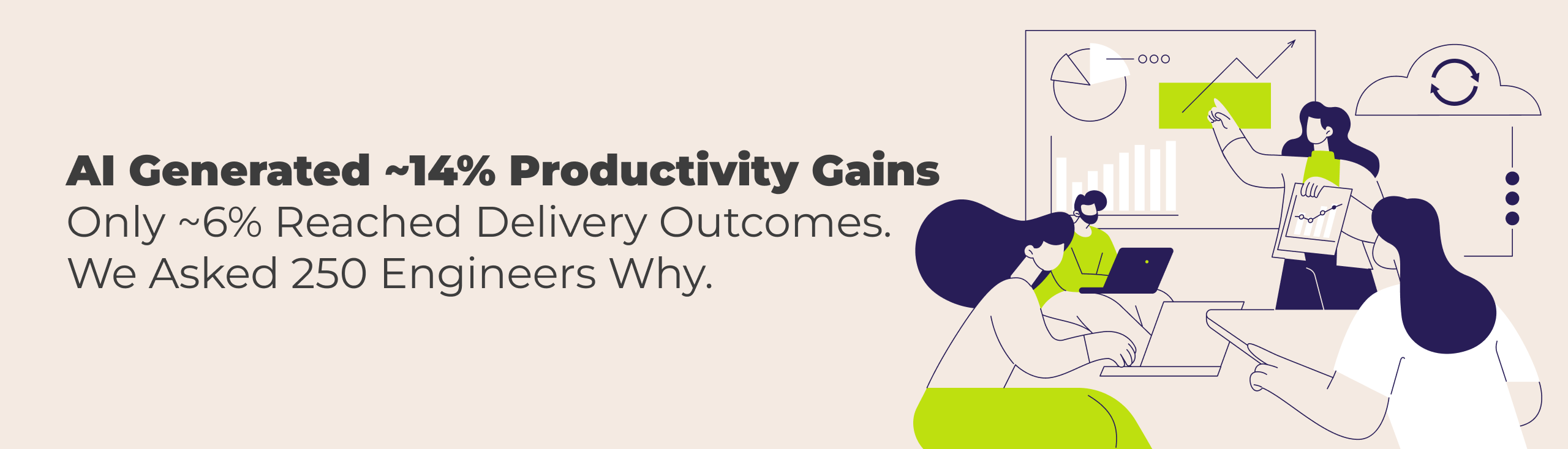 AI Generated ~14% Productivity Gains. Only ~6% Reached Delivery Outcomes. We Asked 250 Engineers Why.