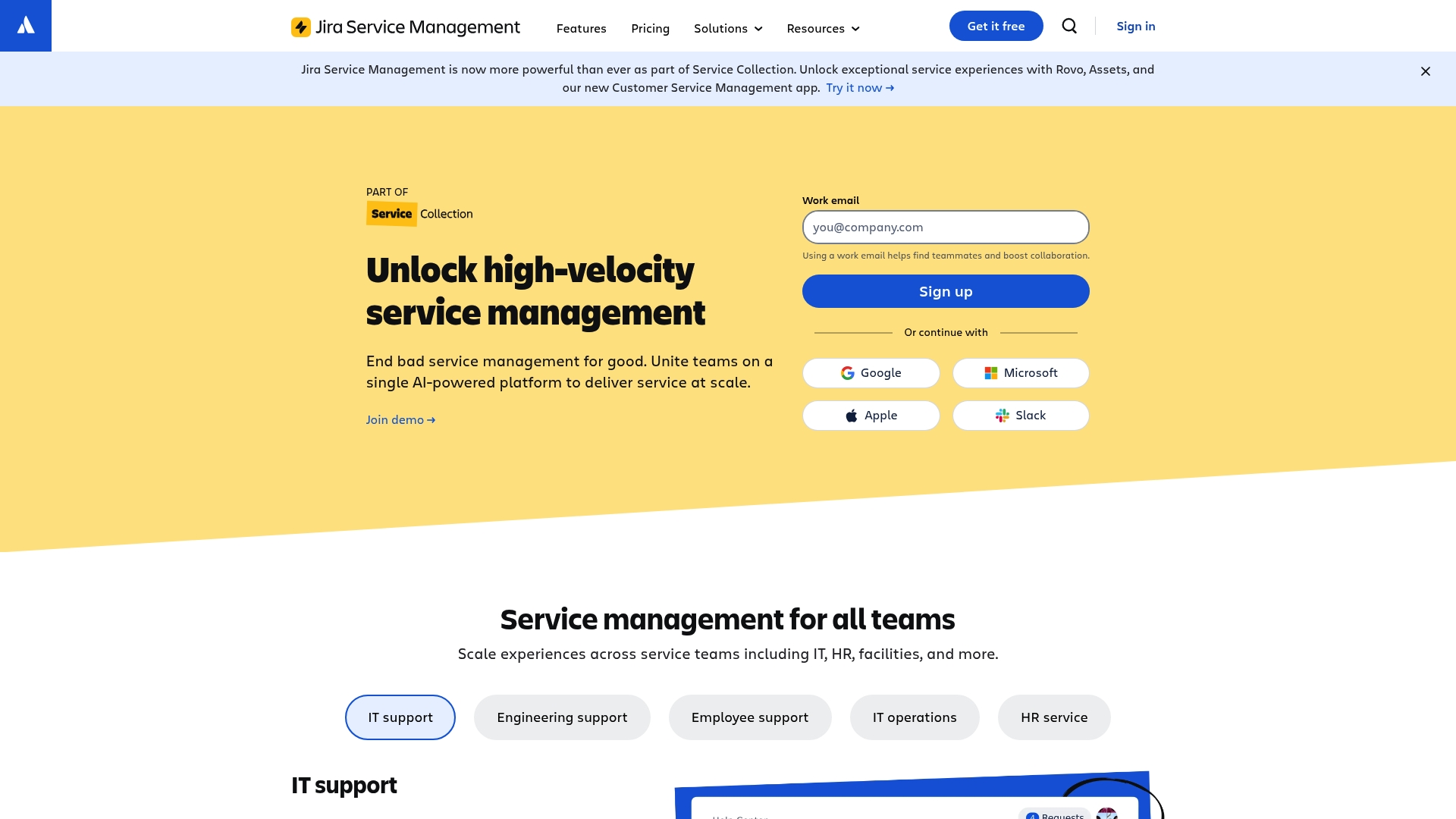Jira Service Management IT queue interface
