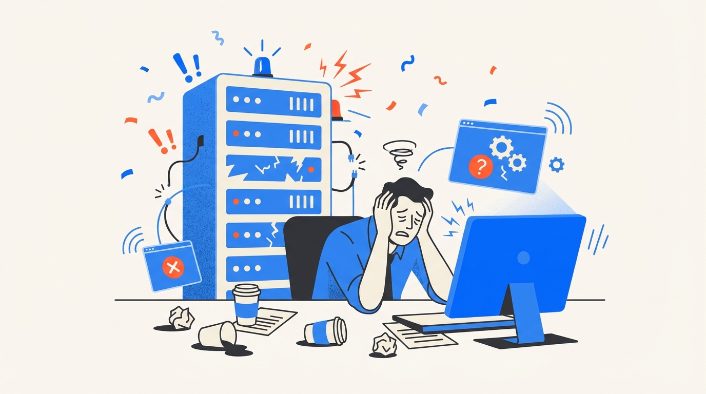 What It Feels Like When Provisioning Fails In Production concept illustration - Multiplier