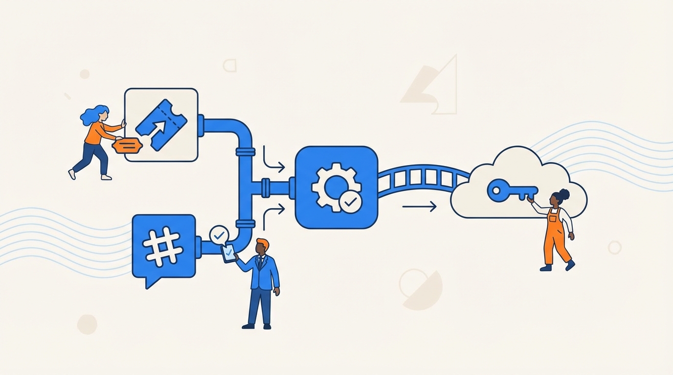 How Multiplier Makes the New Model Real in JSM and Slack concept illustration - Multiplier
