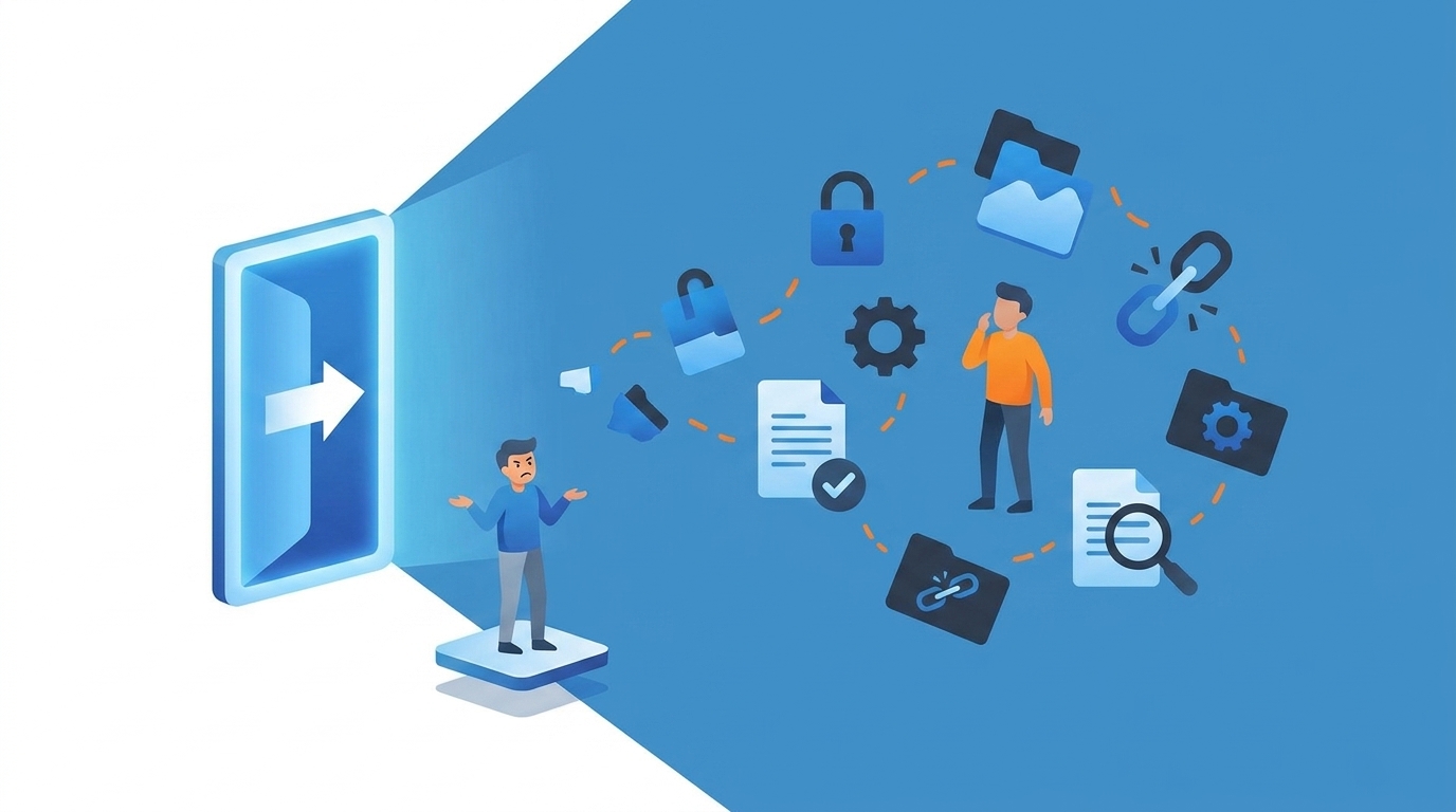 Why Self-Service Access Portals Fail After Launch concept illustration - Multiplier