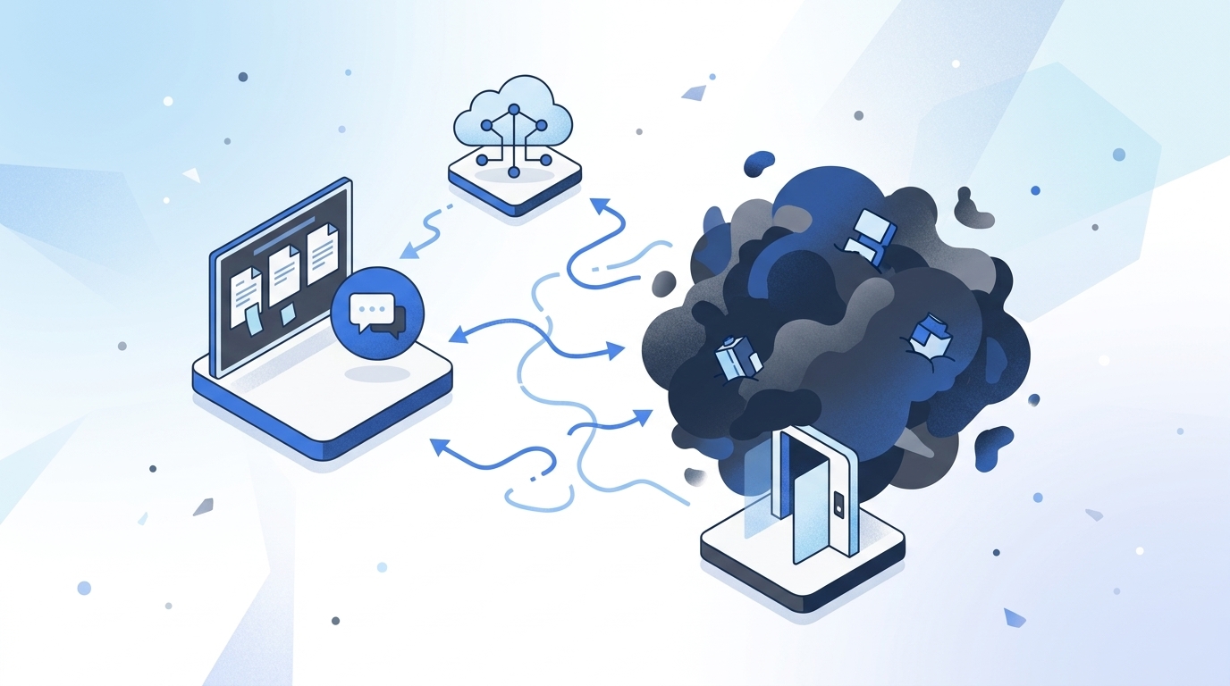 Why Identity Dark Matter Builds Up Inside Access Workflows concept illustration - Multiplier