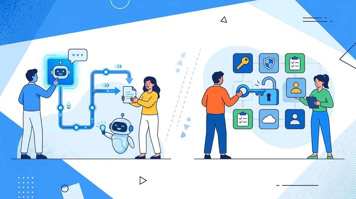 Moveworks and Zluri Solve Very Different Access Problems concept illustration - Multiplier