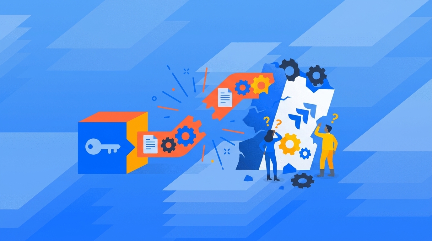 Why SSO Integration Breaks When Governance Leaves Jira concept illustration - Multiplier