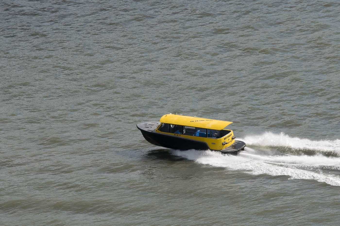 Picture of a watertaxi in Rotterdam