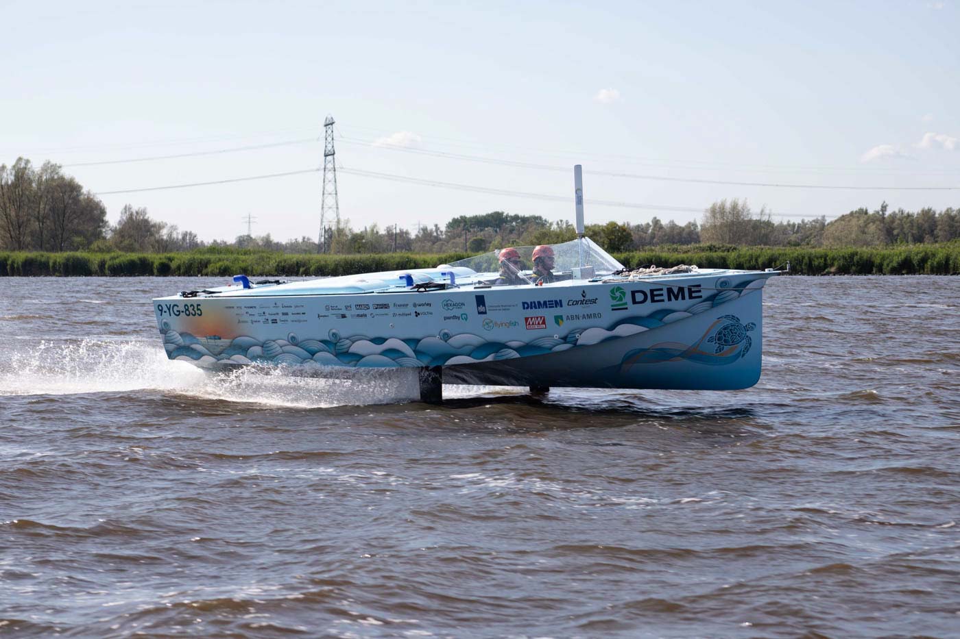 Picture of the Hydro Motion Team 2024 hydrofoiling boat