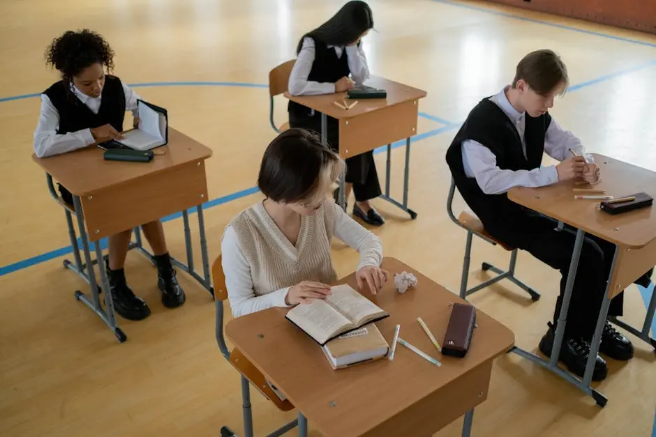 Student preparing for the IELTS exam with practice tests