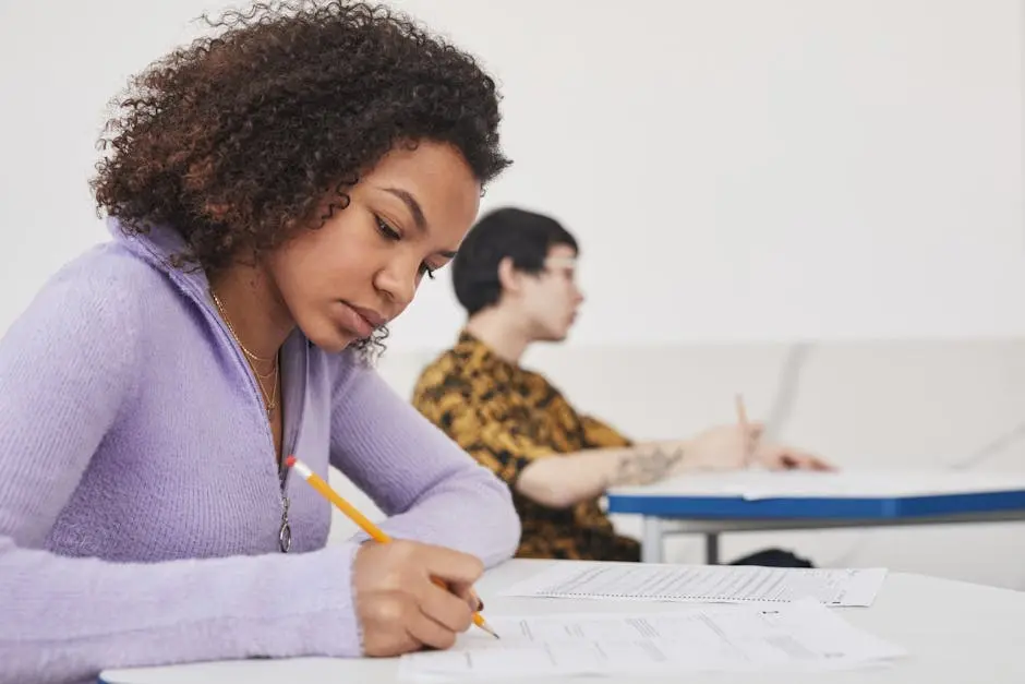 Students preparing for the Cambridge B2 First (FCE) exam
