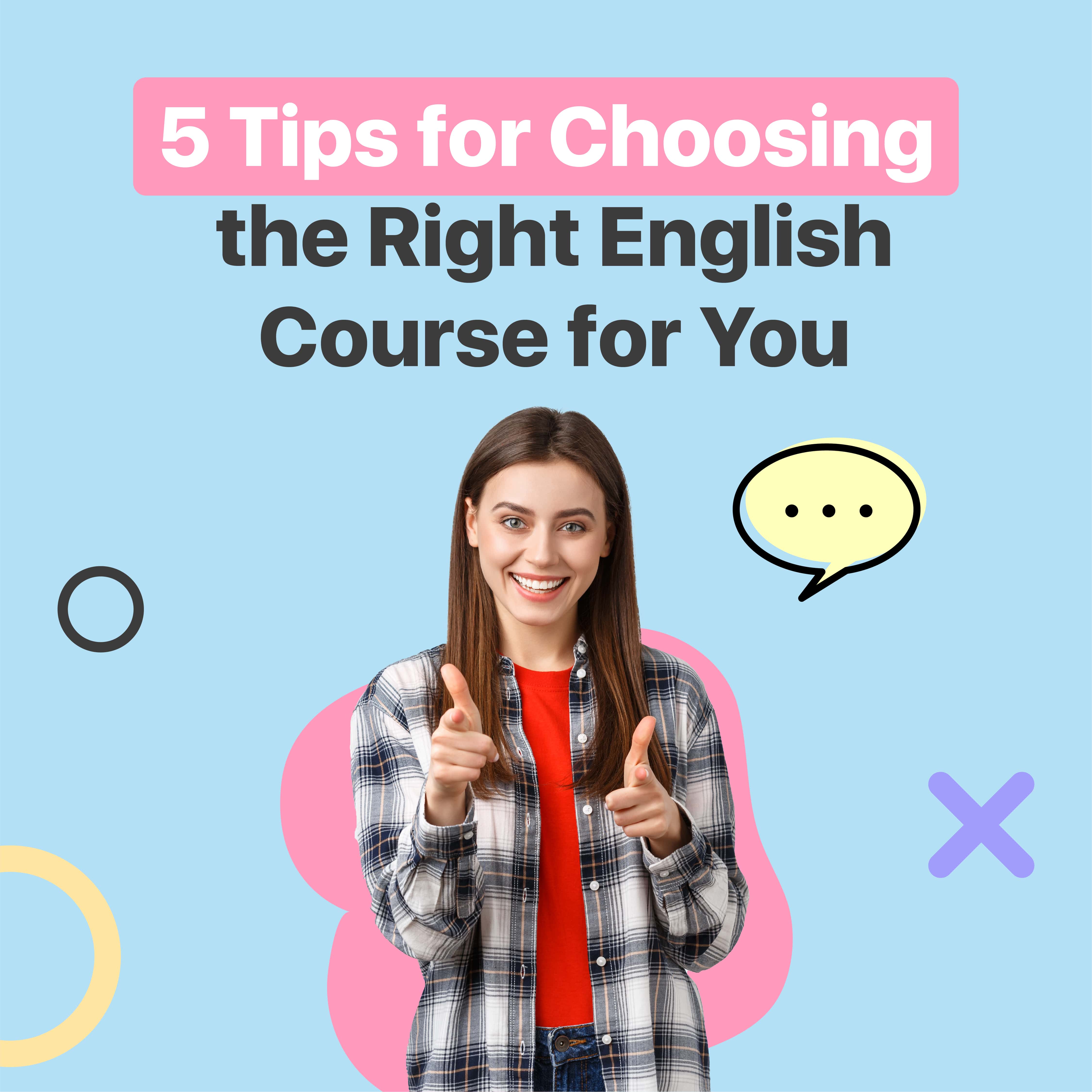 Student choosing the right English course