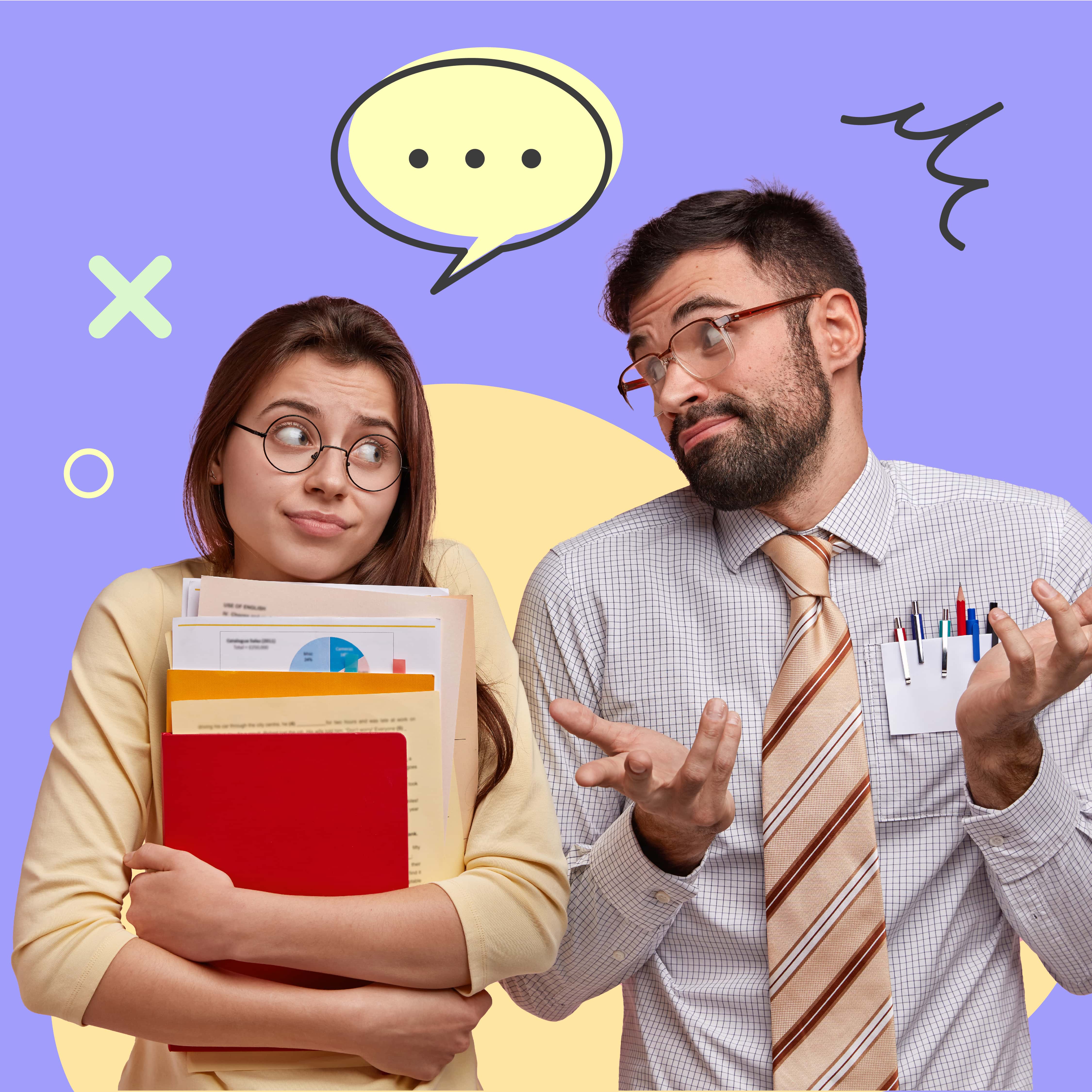 Teacher correcting common English mistakes
