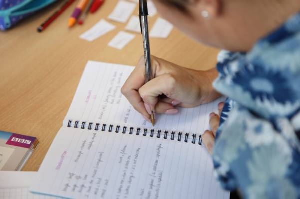 Student building English basics for IELTS