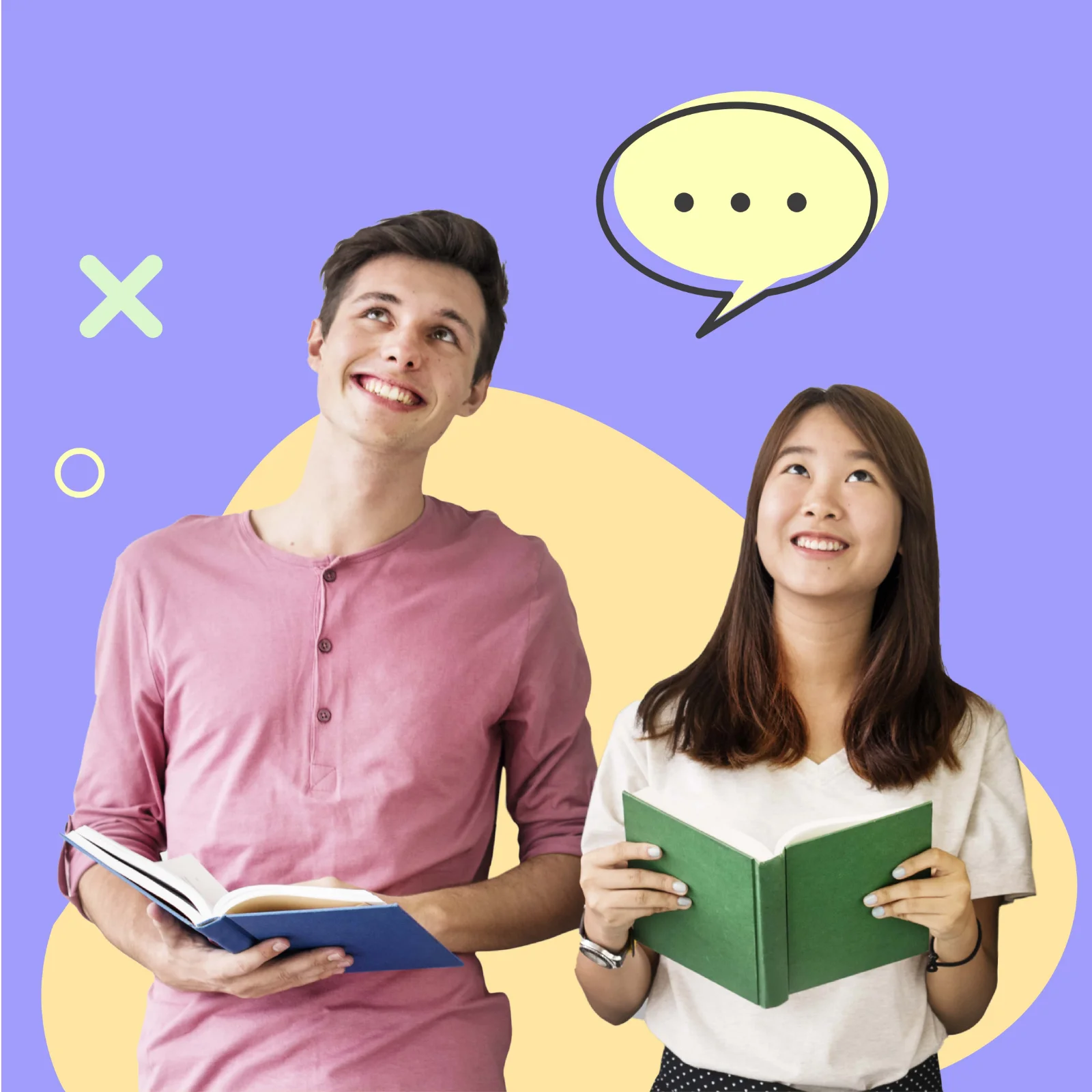 Student practising English pronunciation
