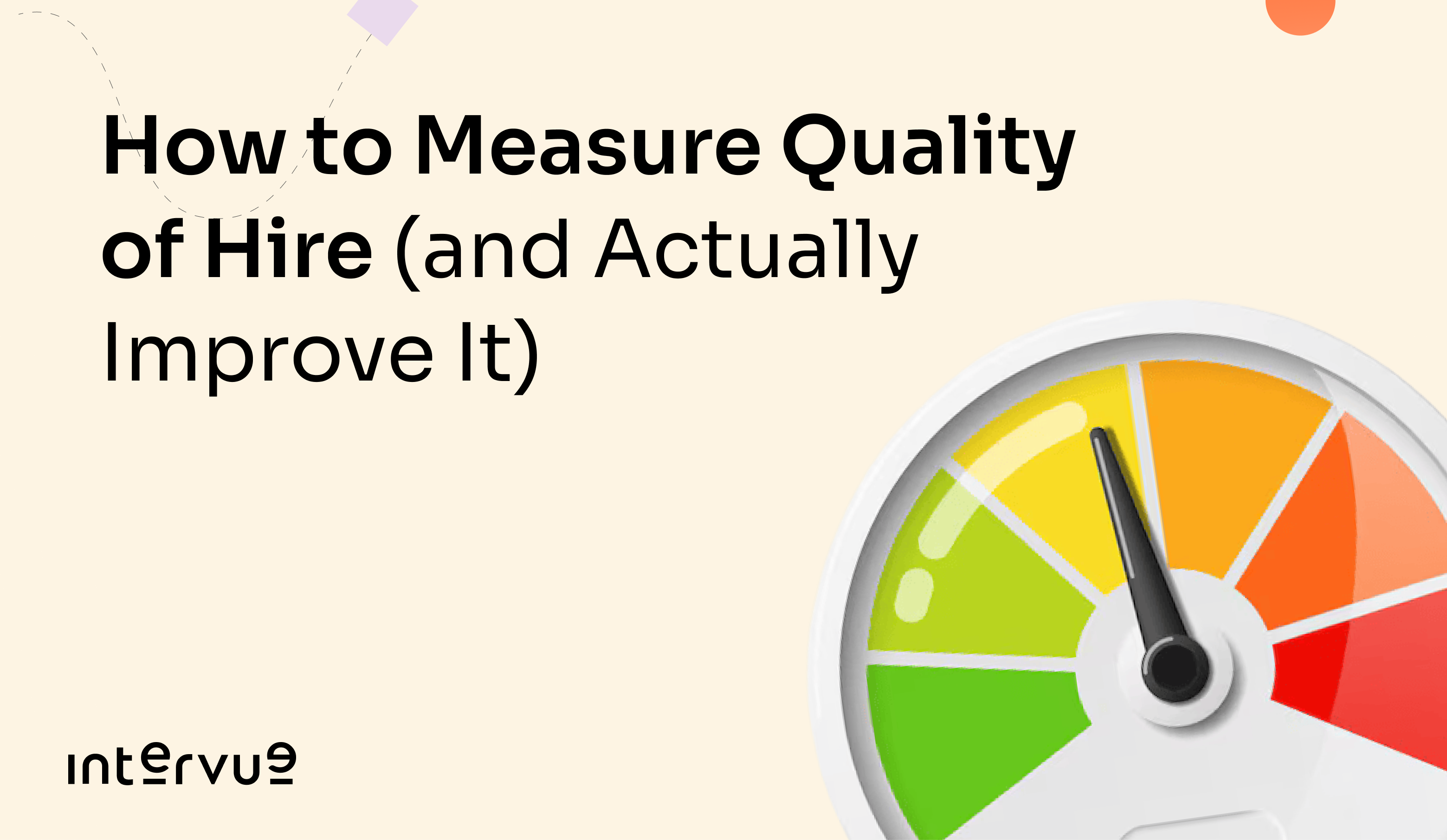 Recruiting dashboard showing quality of hire metrics