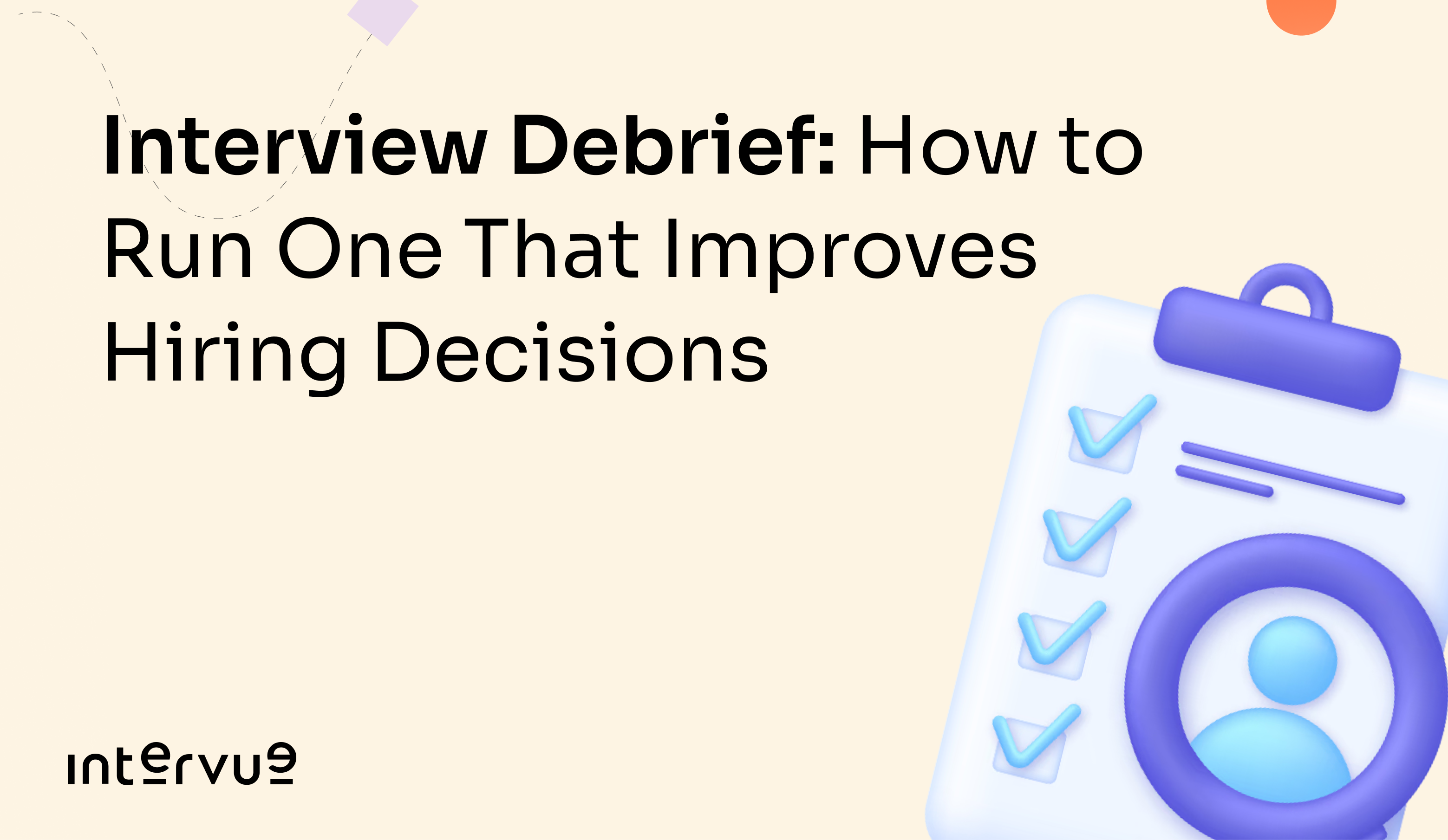 Hiring team running a structured interview debrief meeting