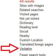 verbatim search