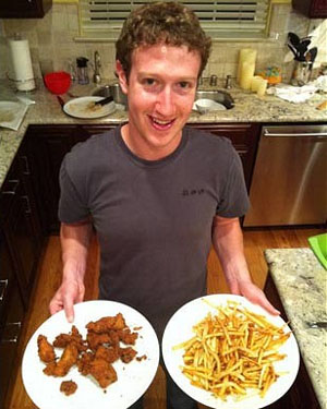 Zuckerberg chicken dinner