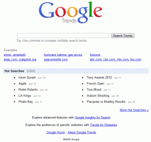 Google’s New Hot Searches