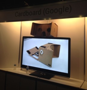 Google Cardboard at the Siggraph booth.