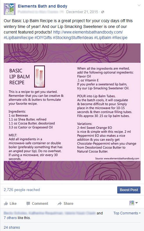 Useful recipe on Facebook post