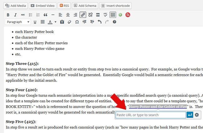 WordPress 4.5 Inline Lnk Editor