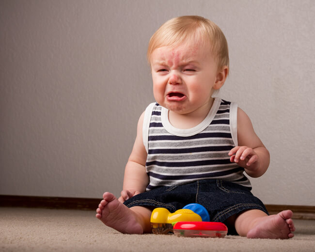 Crying baby.