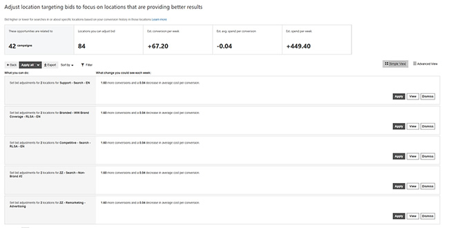 Bing bid adjustments