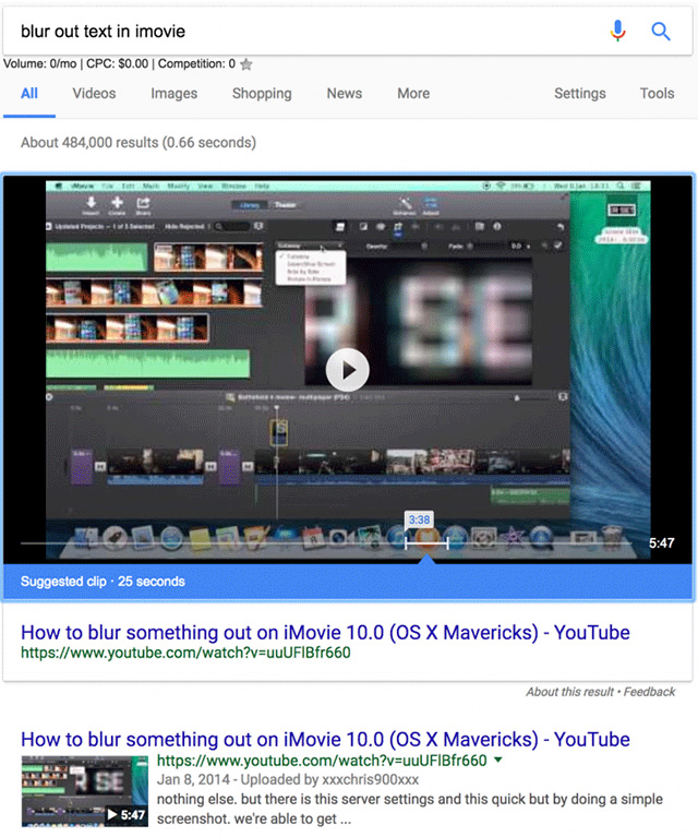 Google Suggested Clips