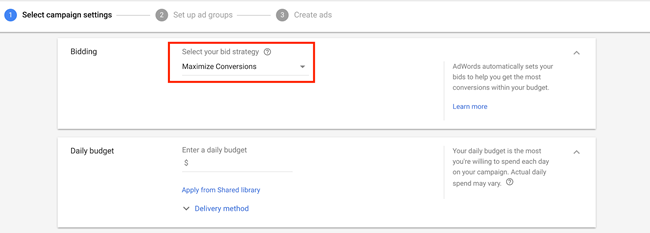 Maximize conversions with Smart Bidding