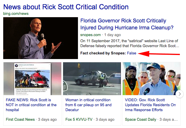 Bing now officially supports Fact Check label with ClaimReview markup