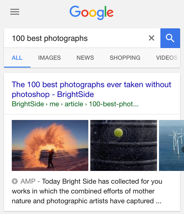 Google Image Carousel Sliders In Mobile