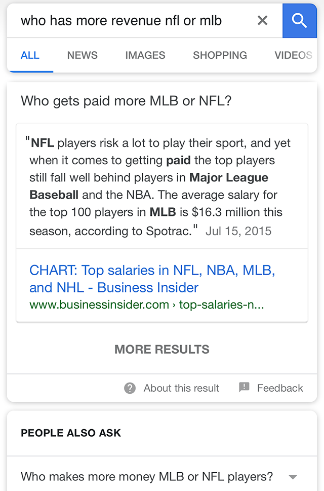 Google Featured Snippet More Button