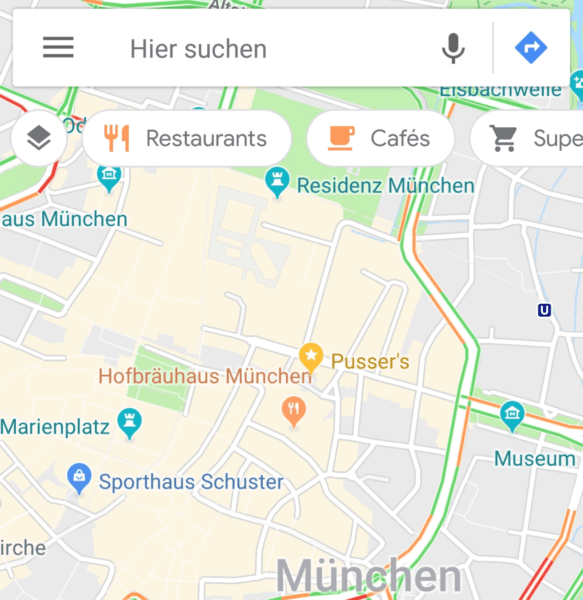 Google Maps is testing interface with categories of local search suggestions