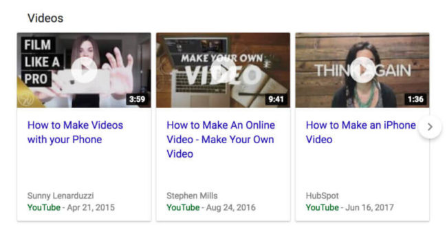 Google replacing video boxes with video carousel on desktop search