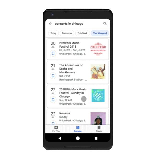 Local Sign up for our daily recaps of the ever-changing search marketing landscape. Enter your email here. SUBSCRIBE Note: By submitting this form, you agree to Third Door Media's terms. We respect your privacy. Google event search feature adds more details and links to book tickets