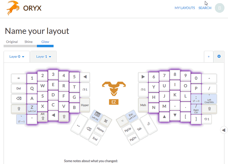 Editing the Ergodox layout