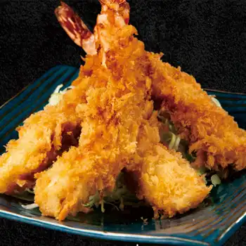 Large shrimp in a crunchy tempura batter