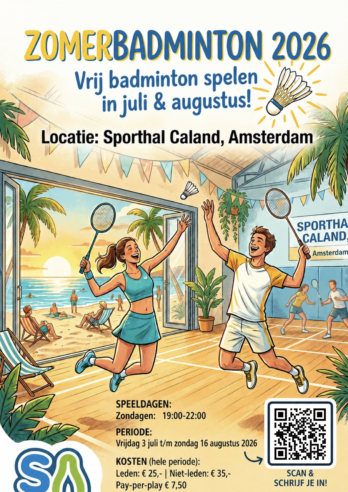 Zomerbadminton 2026 - Sporthal Caland Amsterdam