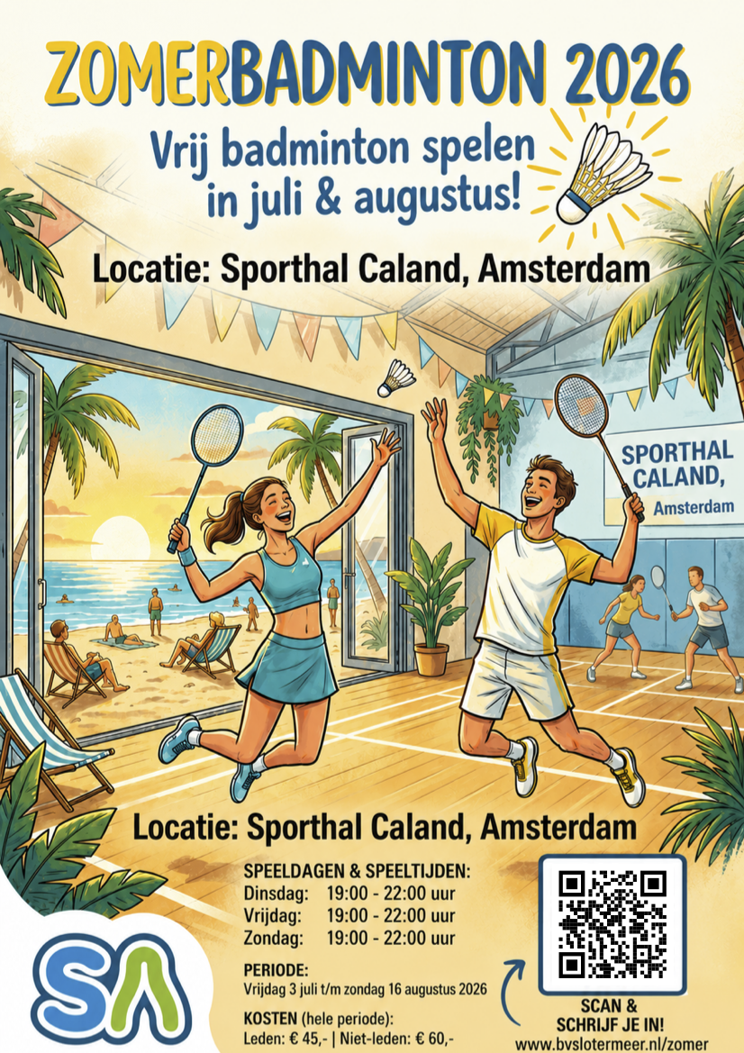 Zomerbadminton 2026 - Sporthal Caland Amsterdam