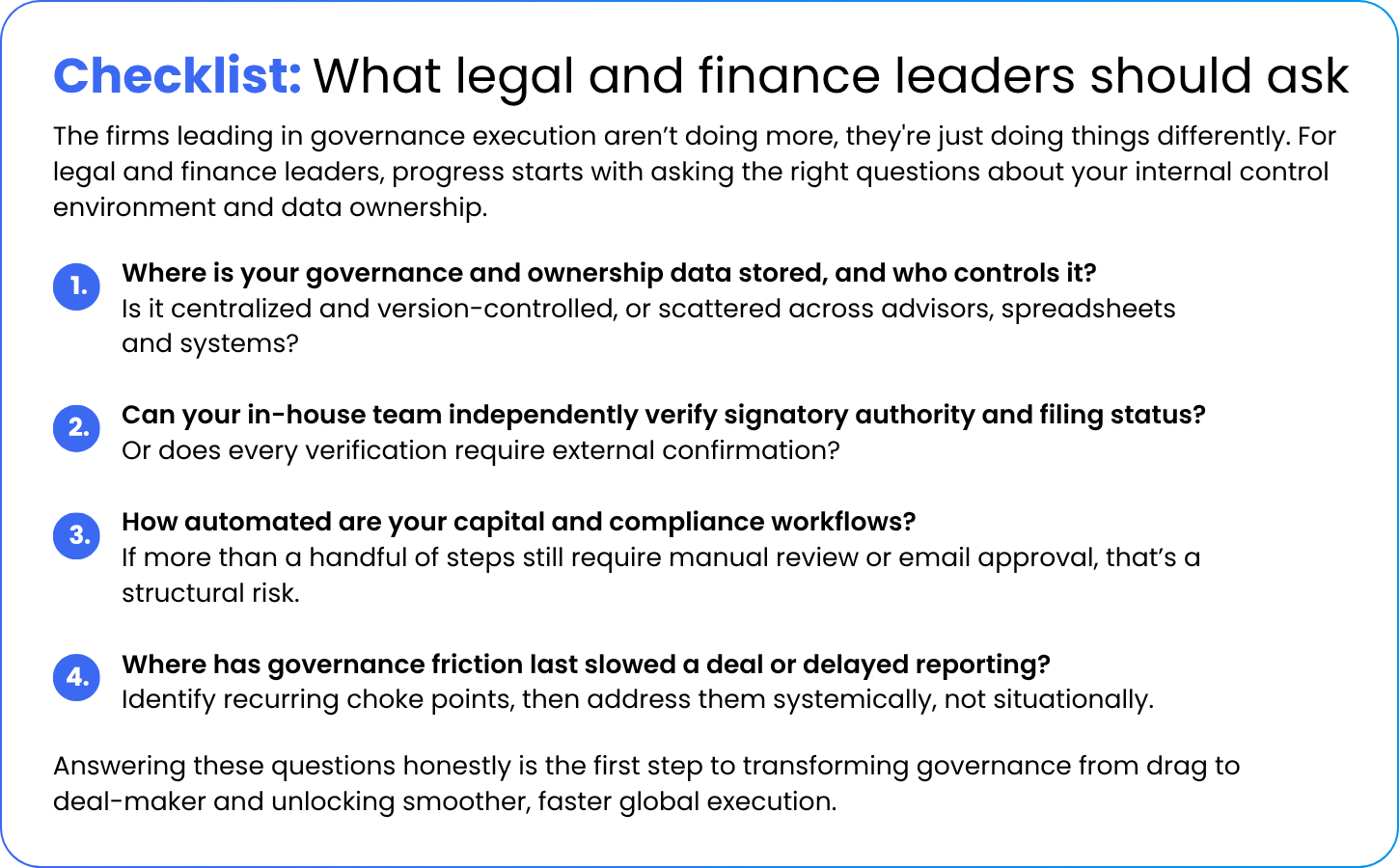 Athennian Checklist: What legal and finance leaders should ask