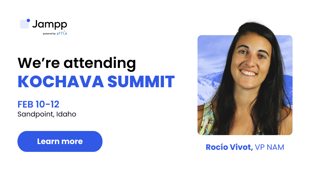 Banner featuring Rocio Vivot from Jampp who will be attending Kochava Summit this February 10, 2026