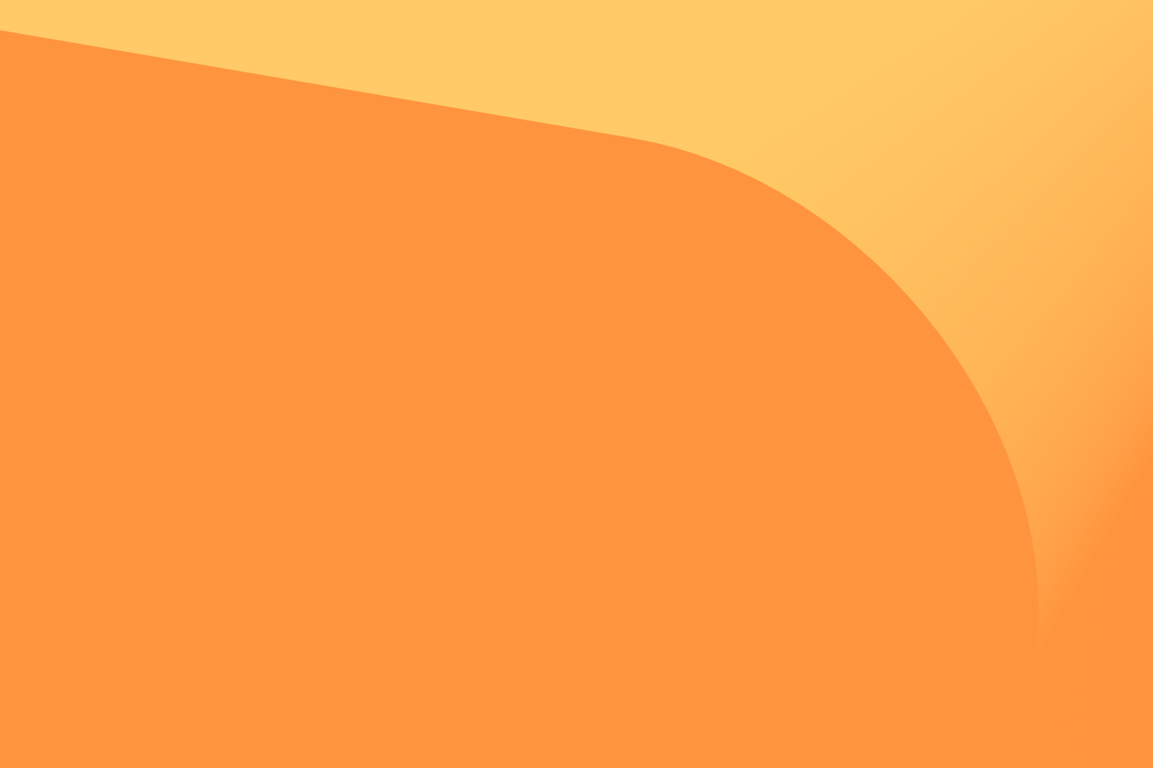 A yellow, 3D curve of a block