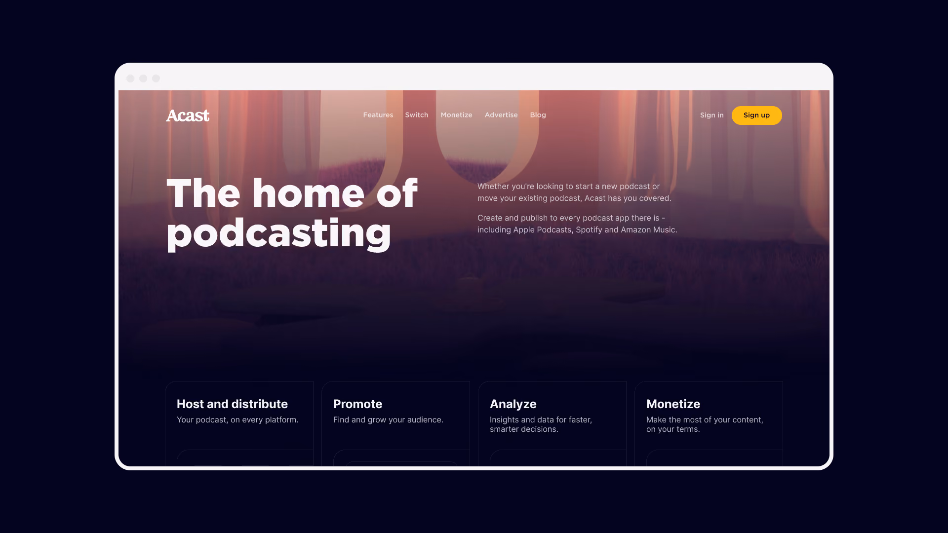 Acast – Website