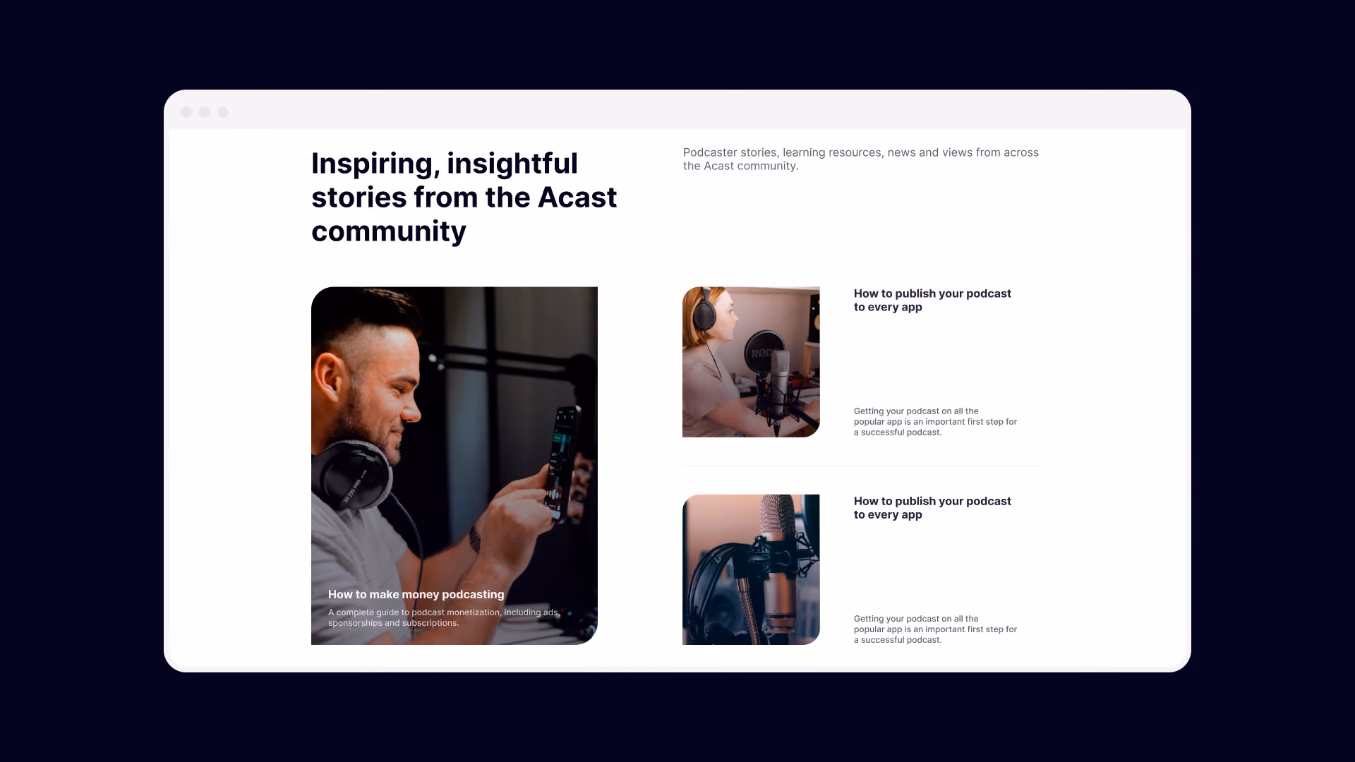 Acast – Website
