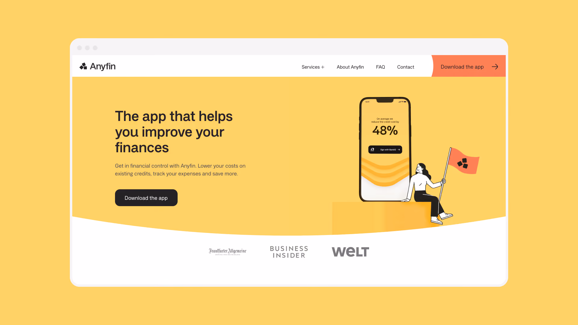 Anyfin – Website